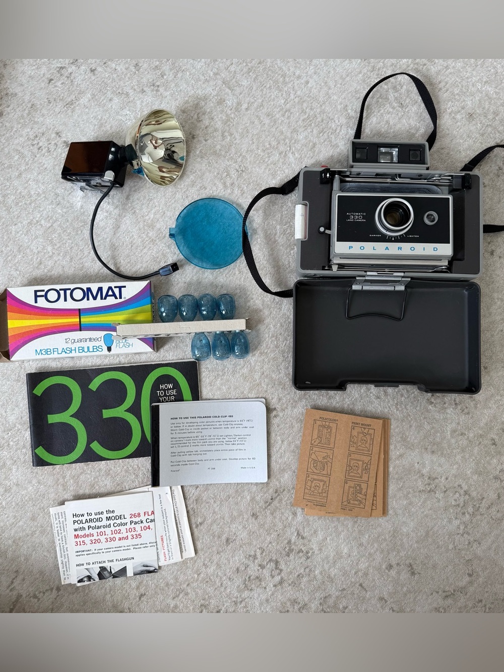 Polaroid 330 Camera & Accessories with Case